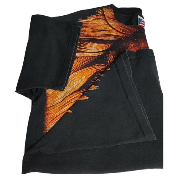 Vintage USA Single Stitch 90's LG TShirt AOP Lion Made At The Beach Trinity READ - Picture 8 of 14